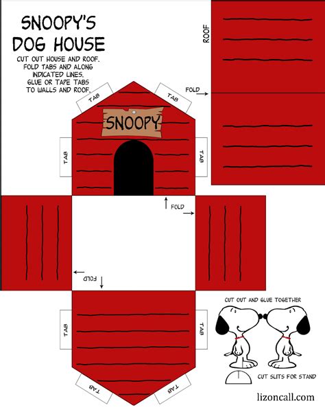 Snoopy dog house template DIY inspiration